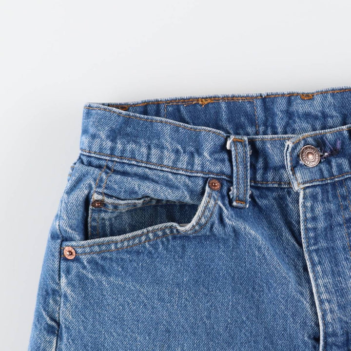 1980'S Levi's 505-0217 Orange Tab Tapered Denim Pants, Made in USA, Women's Size M (W26 equivalent), Vintage cotton blue type Vintage Second Hand