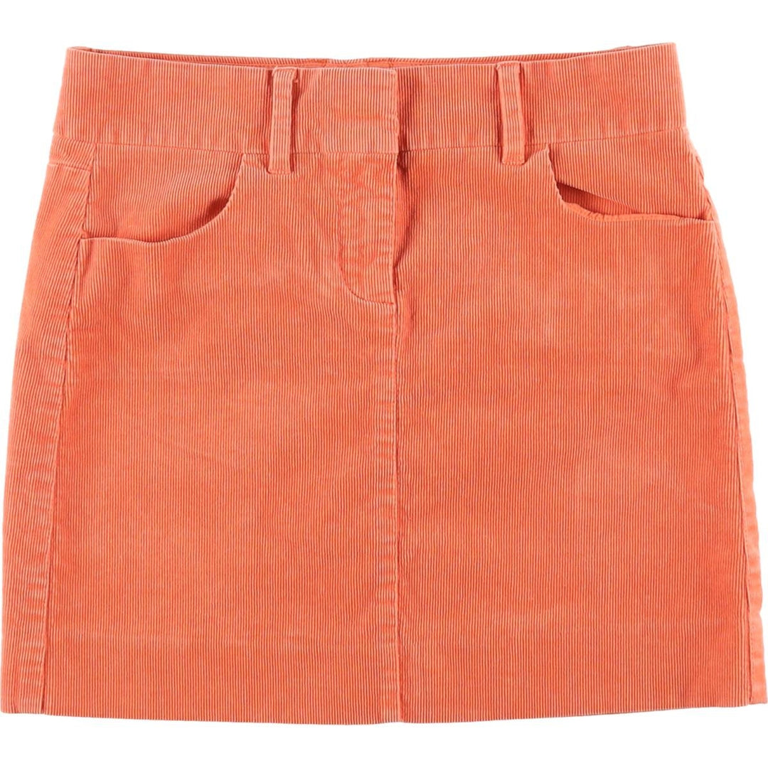 J.Crew corduroy A-line mini skirt, women's size L (approx.) cotton orange type Vintage Second Hand