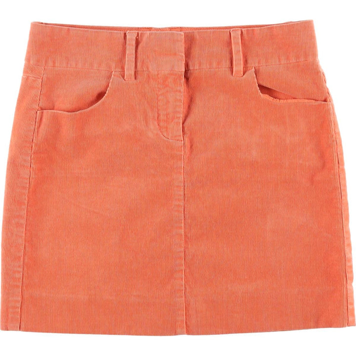J.Crew corduroy A-line mini skirt, women's size L (approx.) cotton orange type Vintage Second Hand