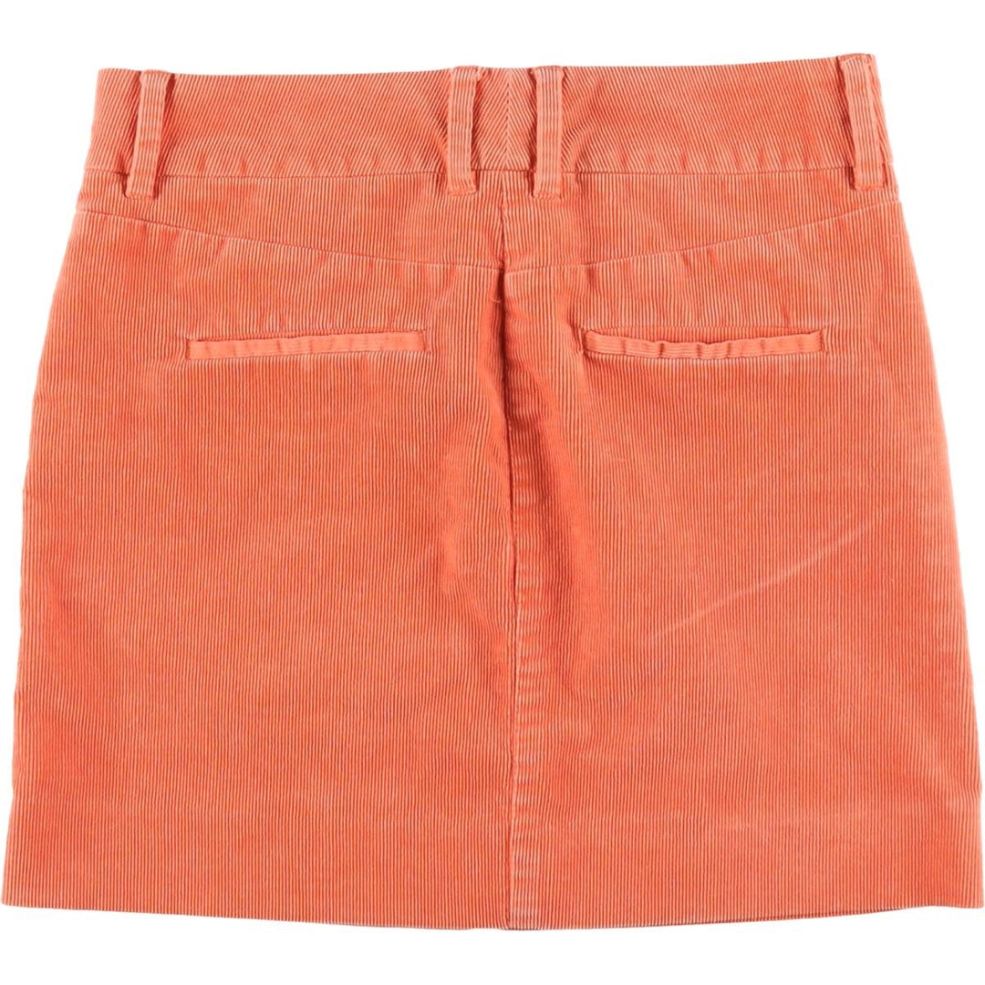 J.Crew corduroy A-line mini skirt, women's size L (approx.) cotton orange type Vintage Second Hand