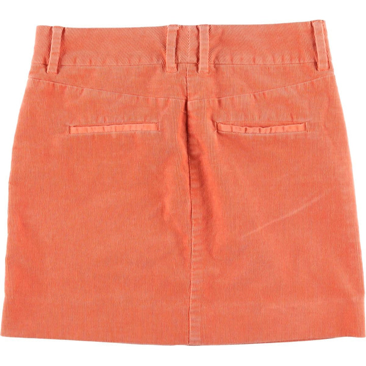J.Crew corduroy A-line mini skirt, women's size L (approx.) cotton orange type Vintage Second Hand