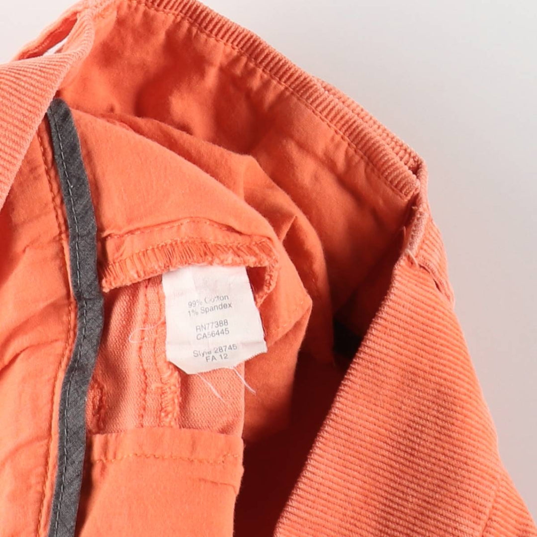 J.Crew corduroy A-line mini skirt, women's size L (approx.) cotton orange type Vintage Second Hand