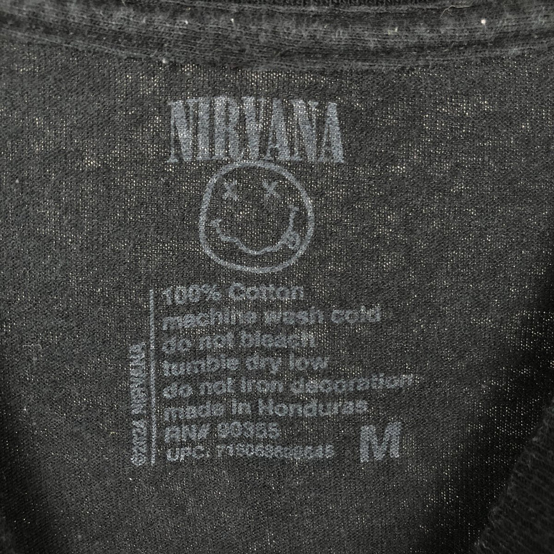 NIRVANA Nirvana Band T-shirt, Band T, Men's M size cotton black type Vintage Second Hand