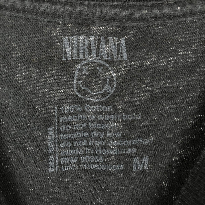 NIRVANA Nirvana Band T-shirt, Band T, Men's M size cotton black type Vintage Second Hand