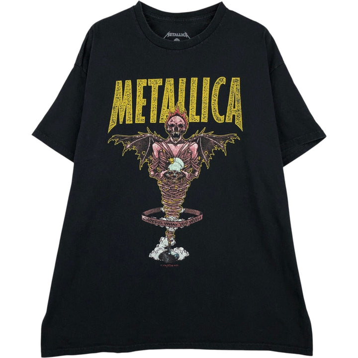 METALLICA Metallica Band T-shirt Band T Men's XL size cotton black type Vintage Second Hand