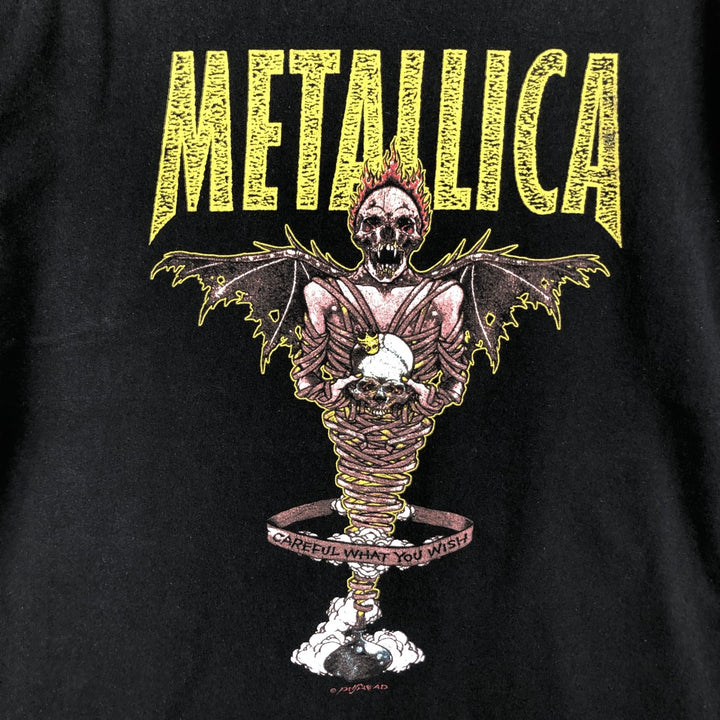 METALLICA Metallica Band T-shirt Band T Men's XL size cotton black type Vintage Second Hand