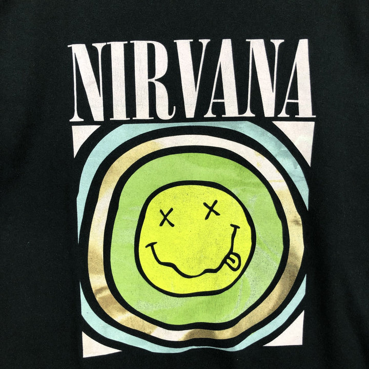 NIRVANA band t-shirt, men's size XXL equivalent. cotton black type Vintage Second Hand