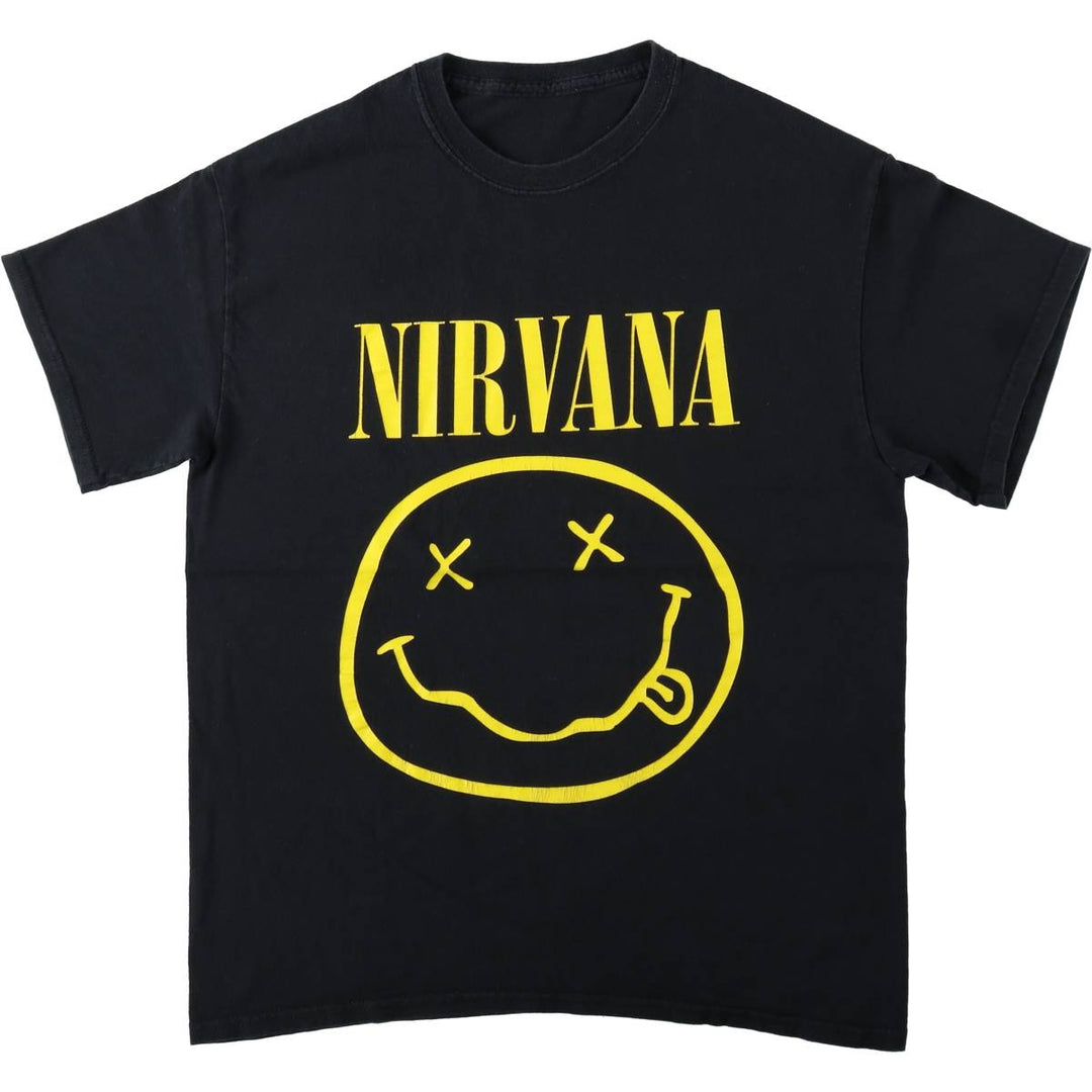 NIRVANA Nirvana Band T-shirt, Band T, Men's XL size unclear black type Vintage Second Hand