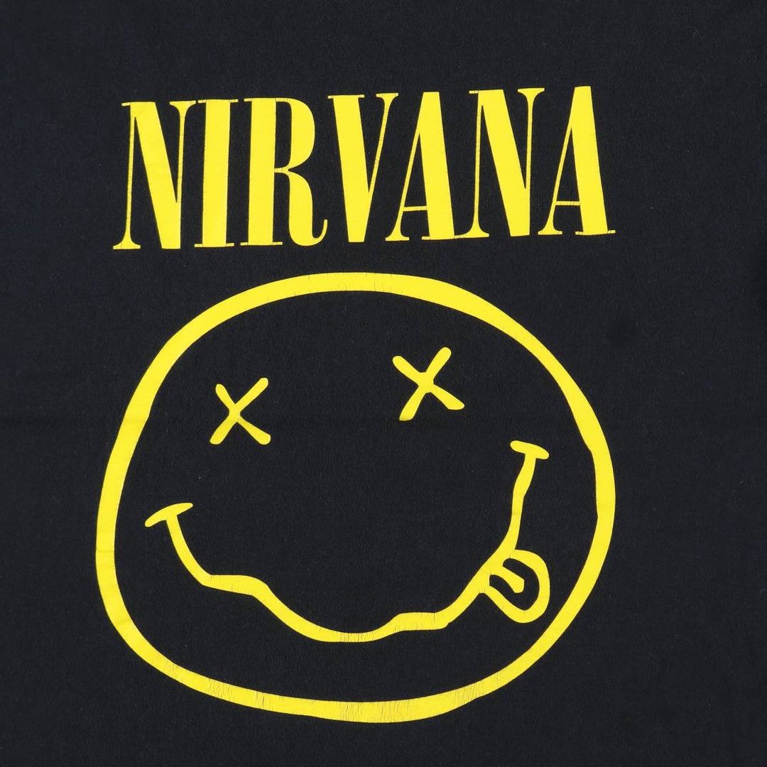 NIRVANA Nirvana Band T-shirt, Band T, Men's XL size unclear black type Vintage Second Hand