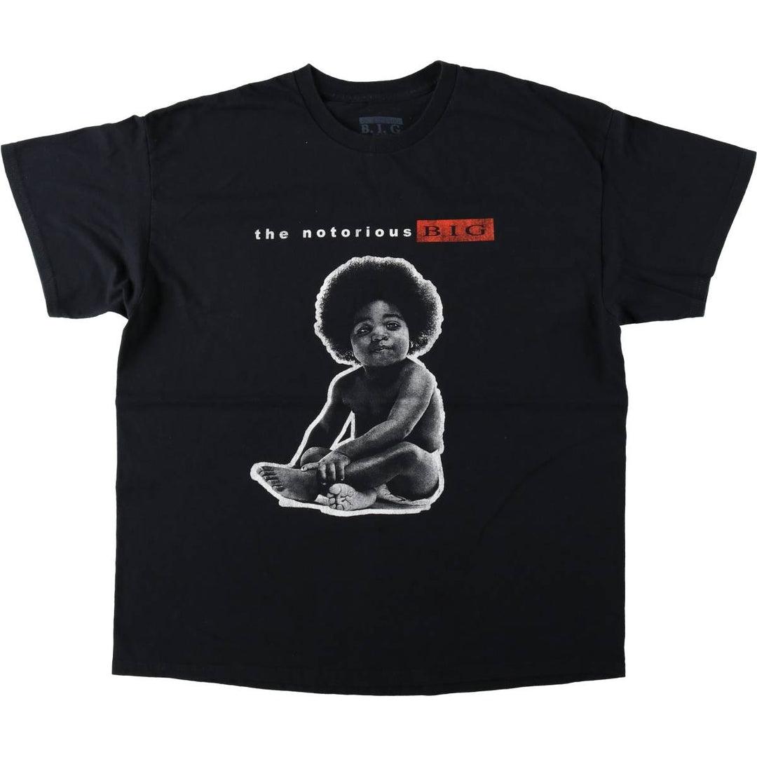 THE NOTORIOUS BIG Rap T-Shirt (Men's XL equivalent) - Hip Hop, R&B cotton black type Vintage Second Hand