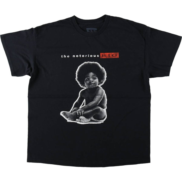 THE NOTORIOUS BIG Rap T-Shirt (Men's XL equivalent) - Hip Hop, R&B cotton black type Vintage Second Hand