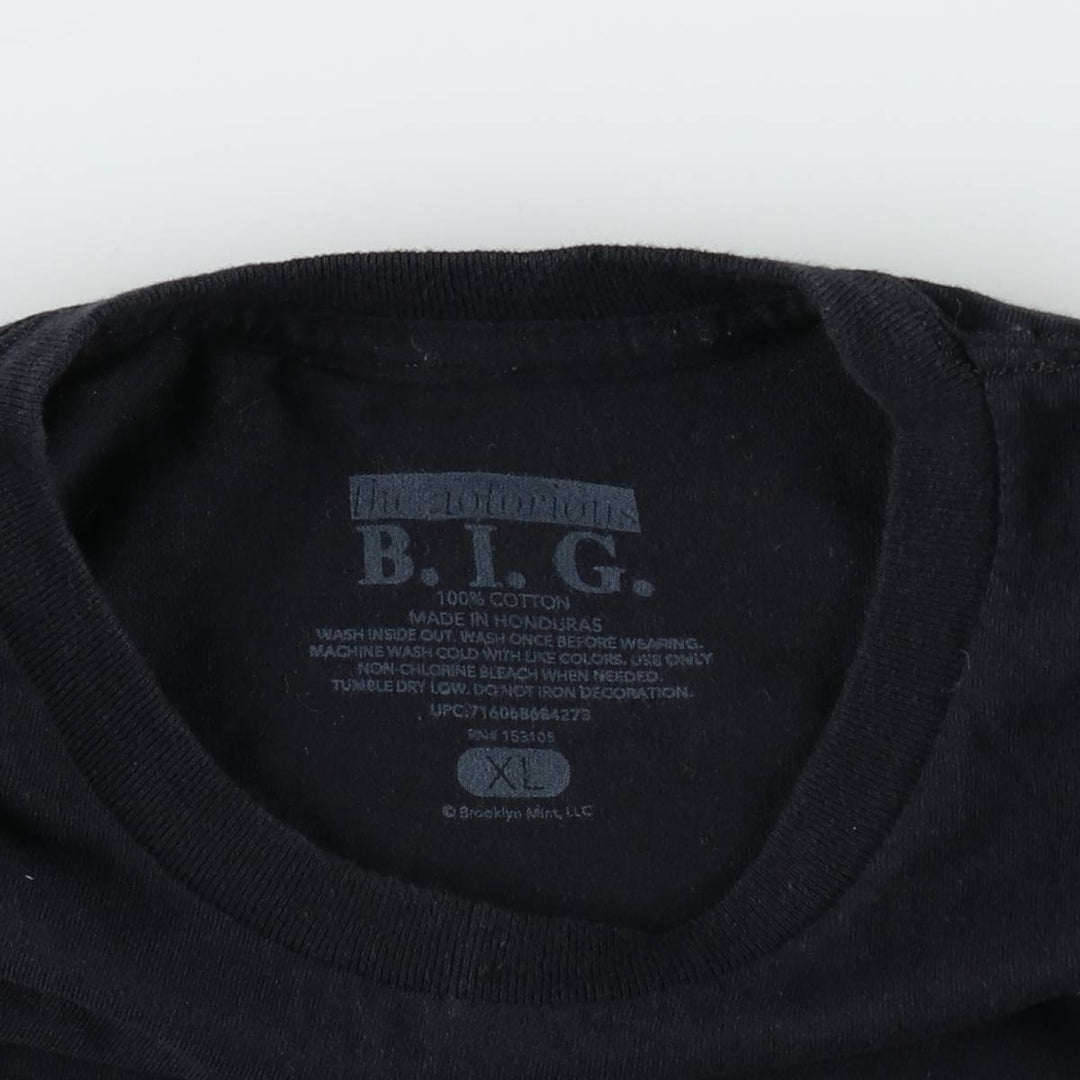 THE NOTORIOUS BIG Rap T-Shirt (Men's XL equivalent) - Hip Hop, R&B cotton black type Vintage Second Hand