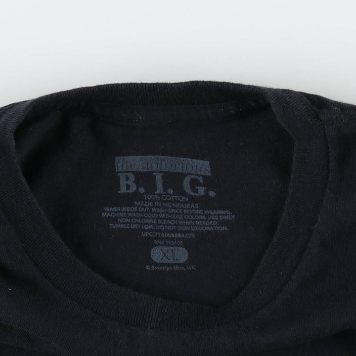 THE NOTORIOUS BIG Rap T-Shirt (Men's XL equivalent) - Hip Hop, R&B cotton black type Vintage Second Hand