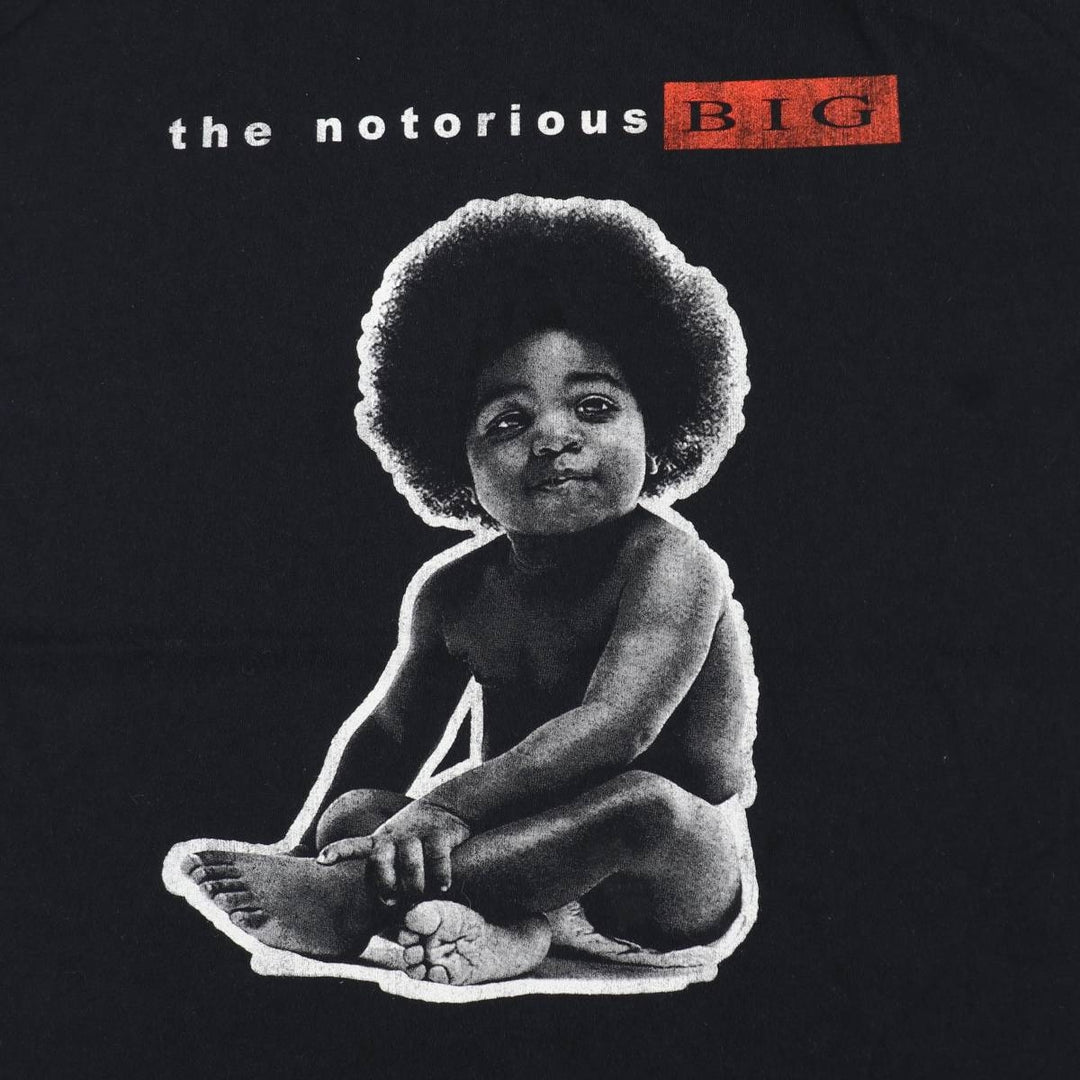 THE NOTORIOUS BIG Rap T-Shirt (Men's XL equivalent) - Hip Hop, R&B cotton black type Vintage Second Hand