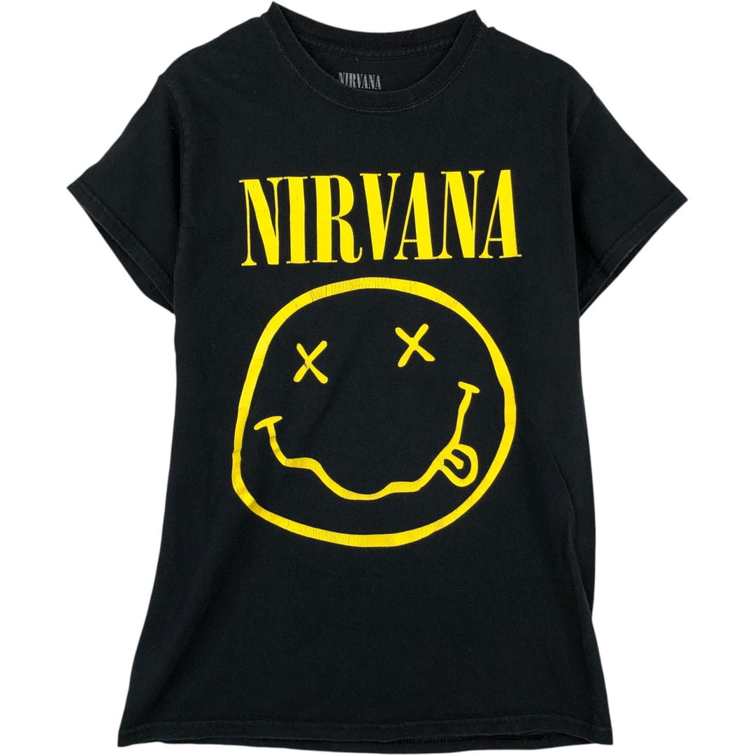 NIRVANA Nirvana Band T-shirt Band T Men's S size cotton black type Vintage Second Hand