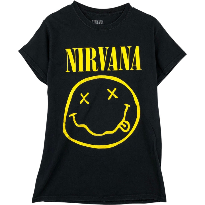 NIRVANA Nirvana Band T-shirt Band T Men's S size cotton black type Vintage Second Hand