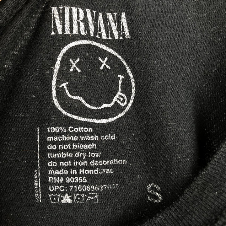 NIRVANA Nirvana Band T-shirt Band T Men's S size cotton black type Vintage Second Hand