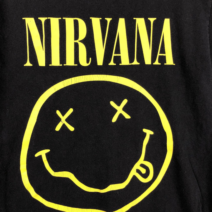 NIRVANA Nirvana Band T-shirt Band T Men's S size cotton black type Vintage Second Hand