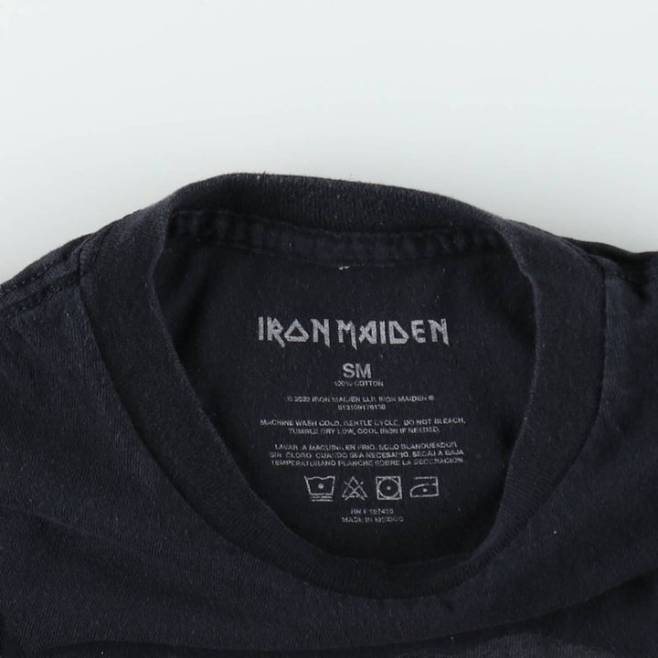 IRON MAIDEN Iron Maiden Band T-shirt Band T Men's S size cotton black type Vintage Second Hand