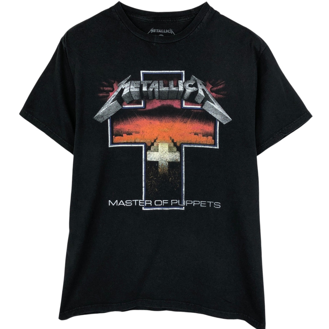 METALLICA Metallica Band T-shirt Band T Men's L size cotton black type Vintage Second Hand