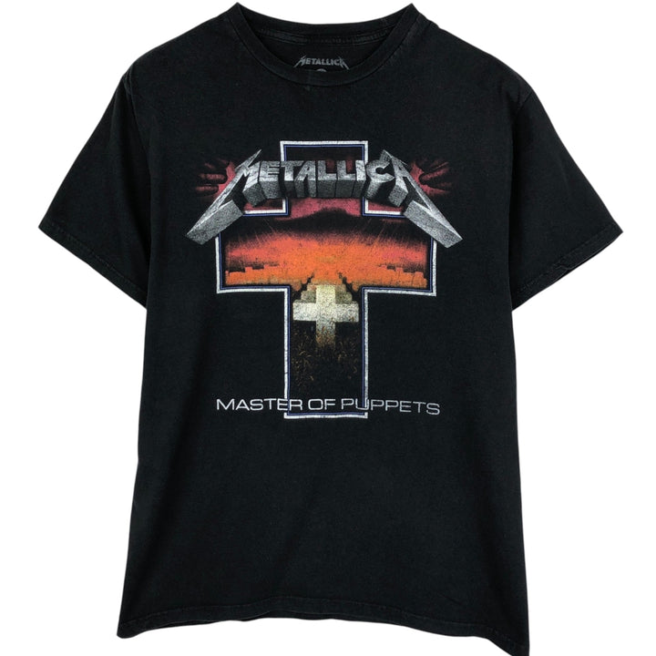 METALLICA Metallica Band T-shirt Band T Men's L size cotton black type Vintage Second Hand