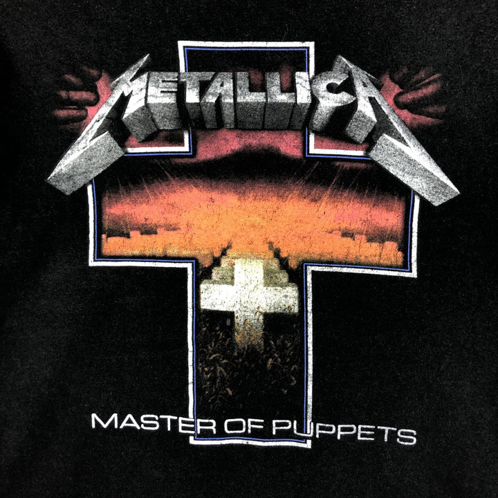 METALLICA Metallica Band T-shirt Band T Men's L size cotton black type Vintage Second Hand
