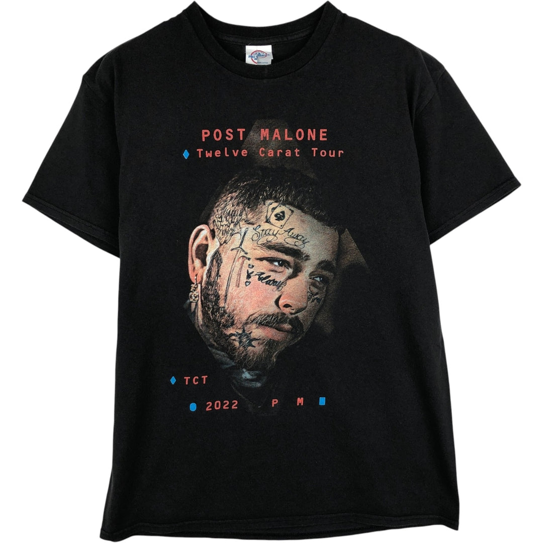 DELTA POST MALONE Wrap T-Shirt (Men's Size M) cotton black type Vintage Second Hand