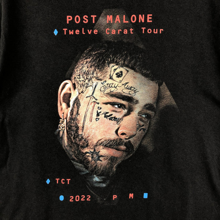 DELTA POST MALONE Wrap T-Shirt (Men's Size M) cotton black type Vintage Second Hand