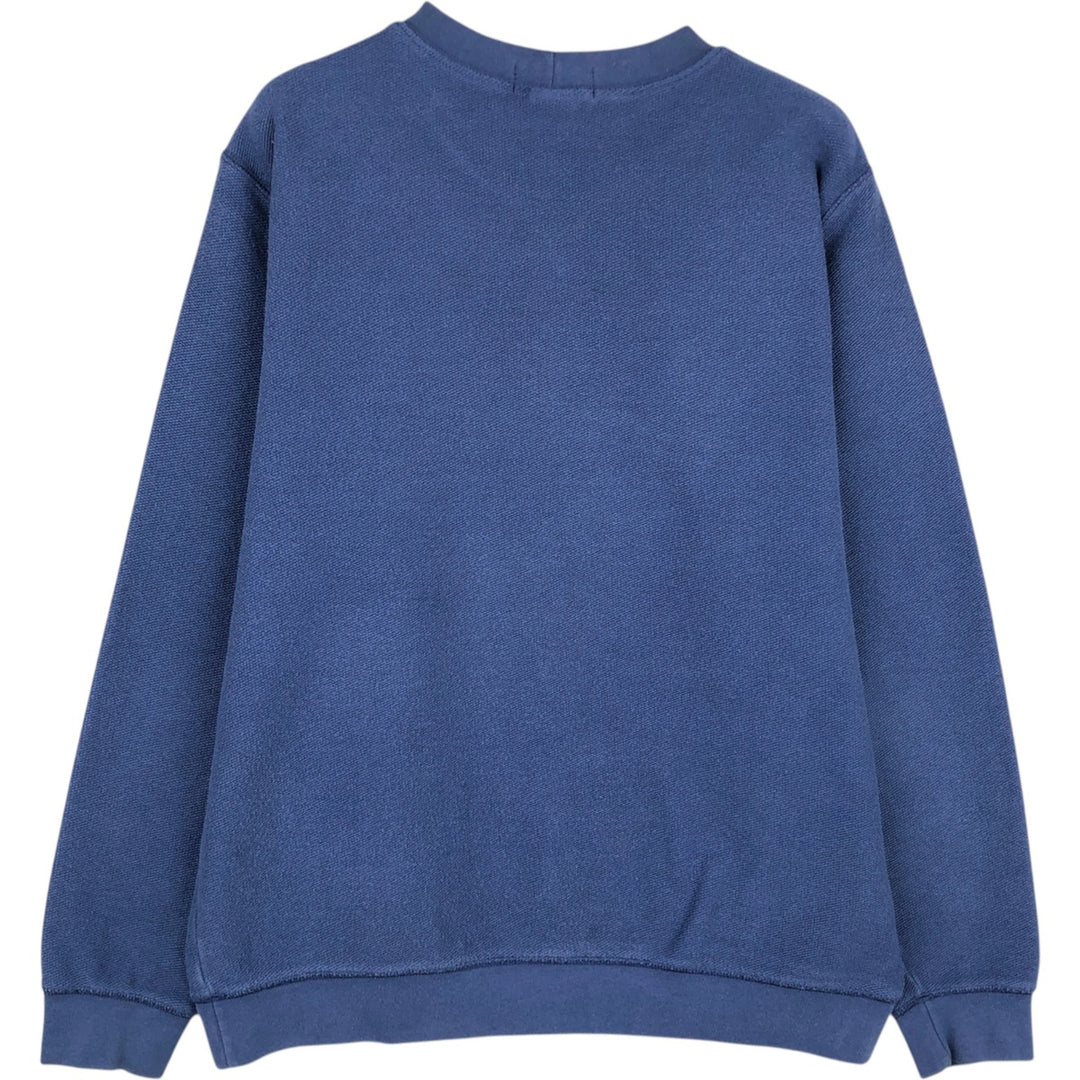 ~2000'S Lands' End Plain Blank Sweatshirt (Women's Size M) cotton blue type Vintage Second Hand