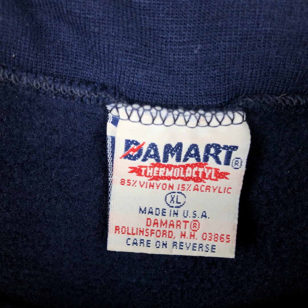 80'S DAMART Turtleneck Plain Blank Sweatshirt, Made in USA, Women's Size XL (Equivalent), Vintage others navy blue type Vintage Second Hand