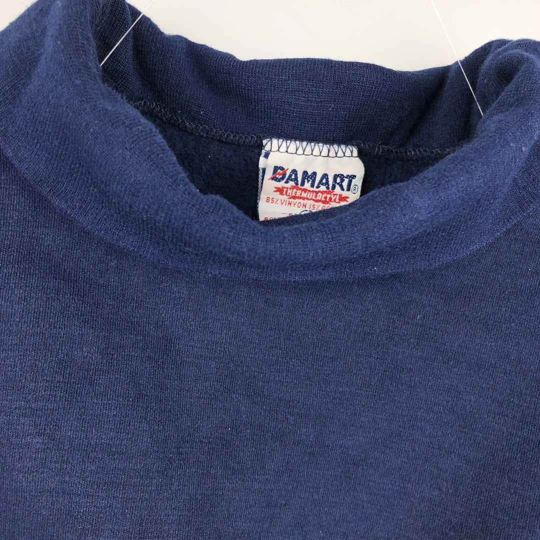 80'S DAMART Turtleneck Plain Blank Sweatshirt, Made in USA, Women's Size XL (Equivalent), Vintage others navy blue type Vintage Second Hand