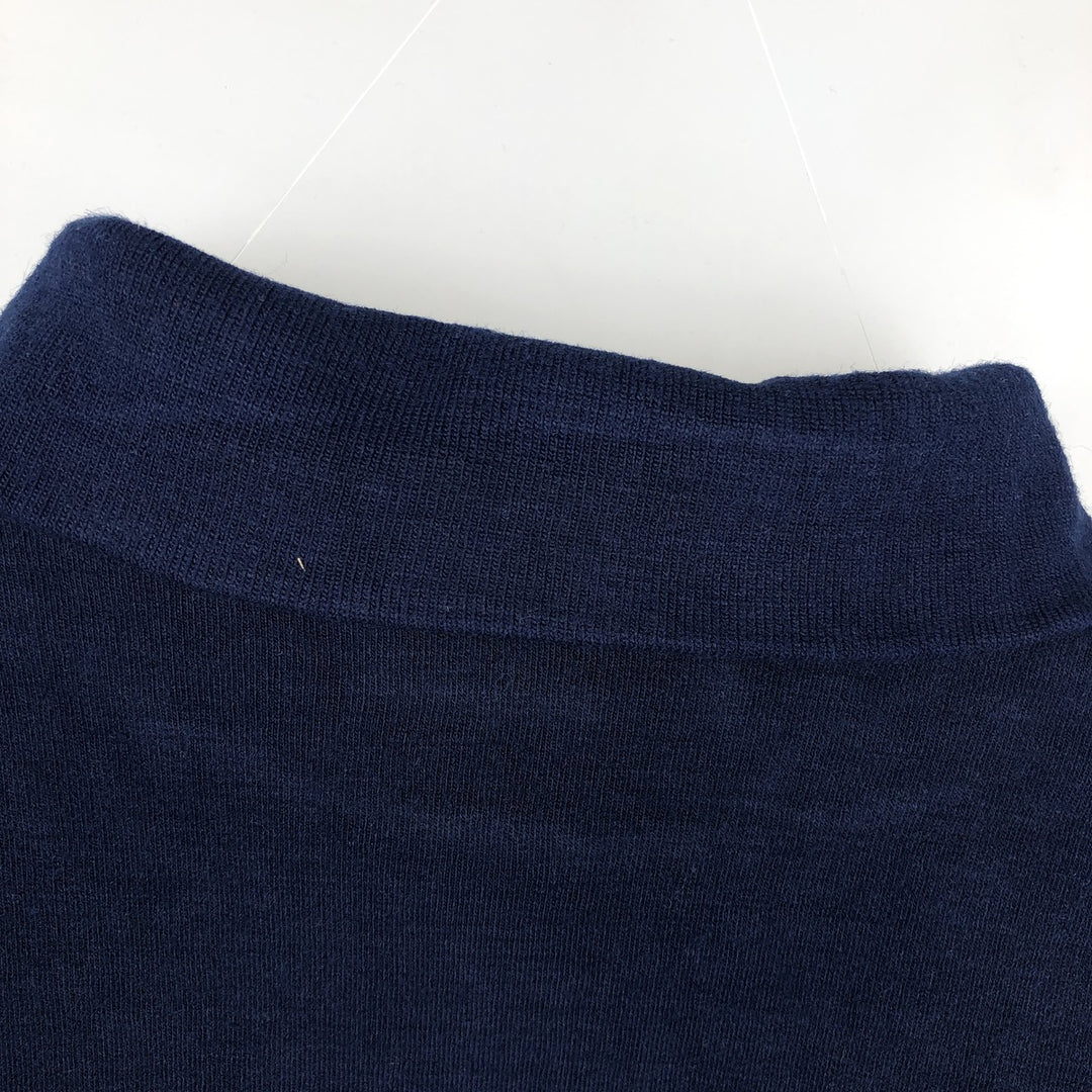 80'S DAMART Turtleneck Plain Blank Sweatshirt, Made in USA, Women's Size XL (Equivalent), Vintage others navy blue type Vintage Second Hand