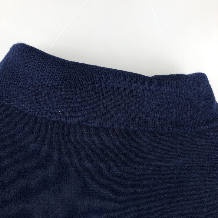 80'S DAMART Turtleneck Plain Blank Sweatshirt, Made in USA, Women's Size XL (Equivalent), Vintage others navy blue type Vintage Second Hand