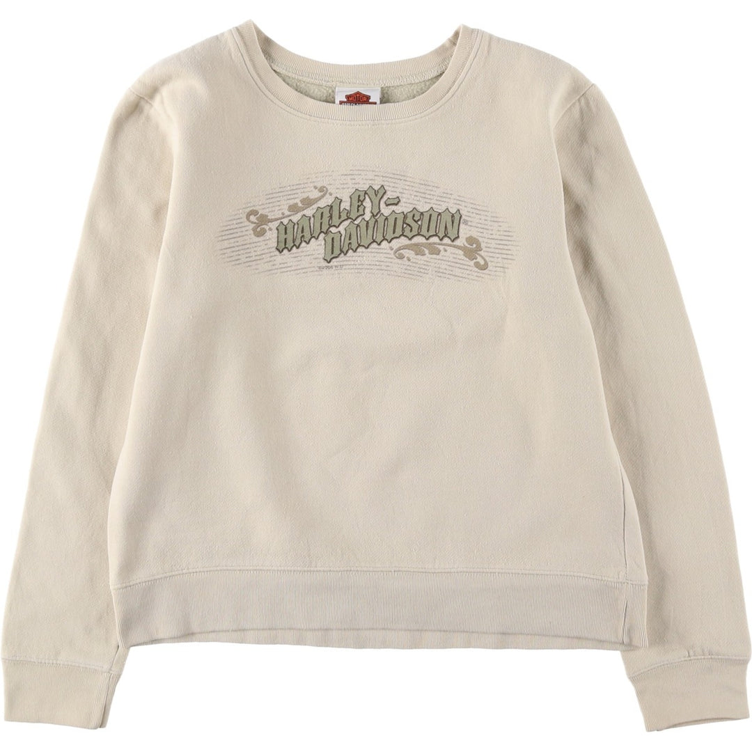 2000'S Harley-Davidson Advertising Sweatshirt (Women's Size S) unclear Beige type Vintage Second Hand