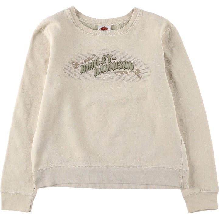 2000'S Harley-Davidson Advertising Sweatshirt (Women's Size S) unclear Beige type Vintage Second Hand