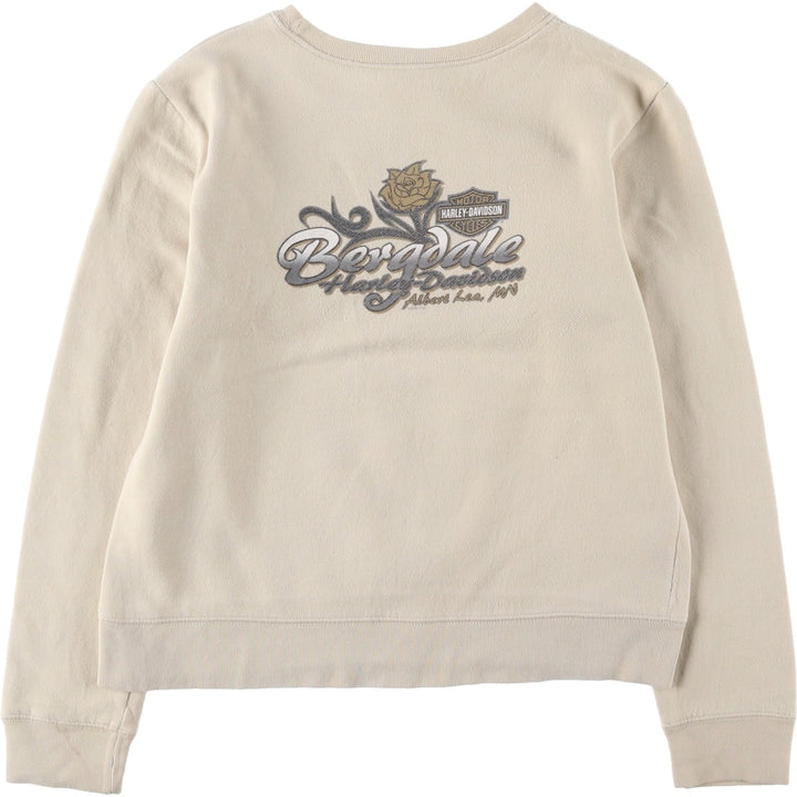 2000'S Harley-Davidson Advertising Sweatshirt (Women's Size S) unclear Beige type Vintage Second Hand