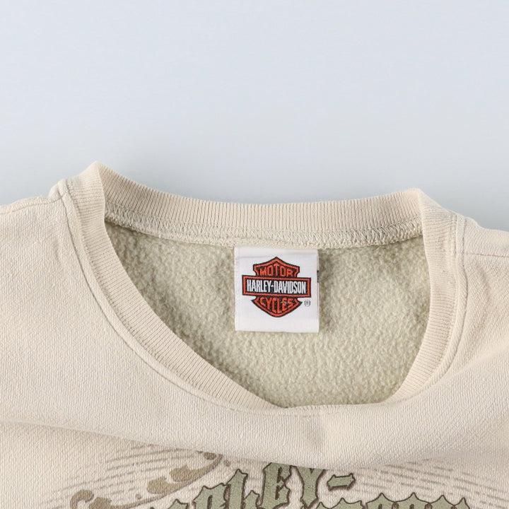 2000'S Harley-Davidson Advertising Sweatshirt (Women's Size S) unclear Beige type Vintage Second Hand