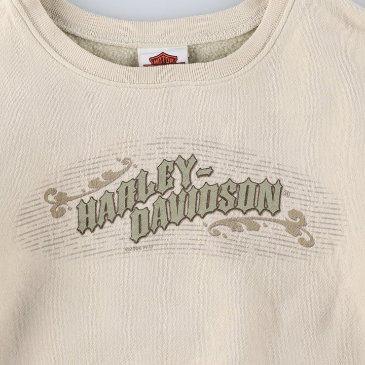 2000'S Harley-Davidson Advertising Sweatshirt (Women's Size S) unclear Beige type Vintage Second Hand