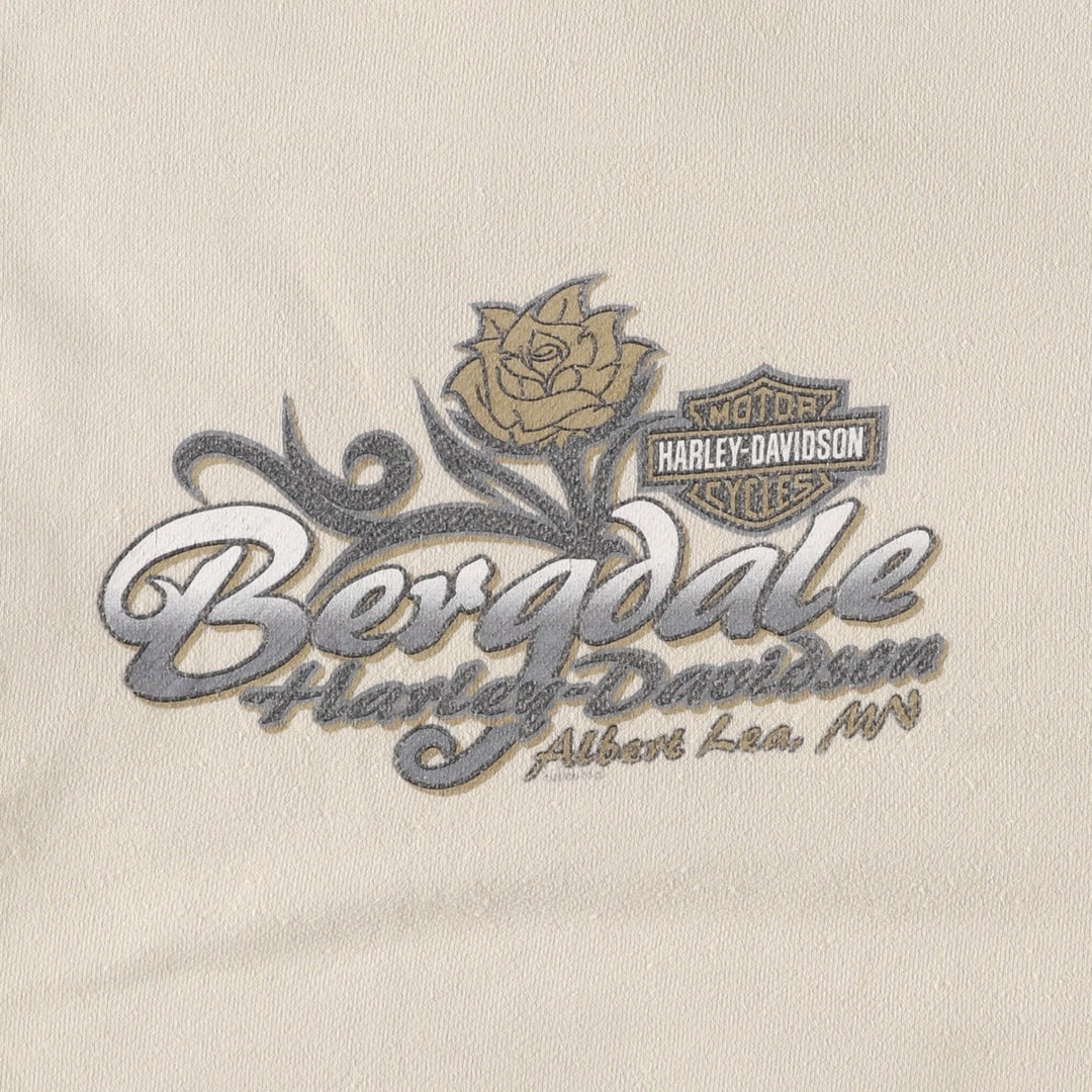 2000'S Harley-Davidson Advertising Sweatshirt (Women's Size S) unclear Beige type Vintage Second Hand