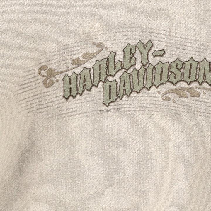 2000'S Harley-Davidson Advertising Sweatshirt (Women's Size S) unclear Beige type Vintage Second Hand