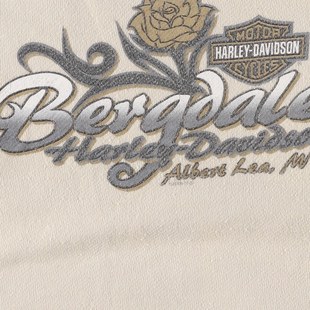 2000'S Harley-Davidson Advertising Sweatshirt (Women's Size S) unclear Beige type Vintage Second Hand