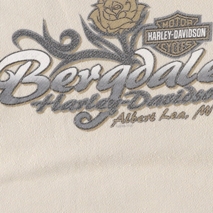 2000'S Harley-Davidson Advertising Sweatshirt (Women's Size S) unclear Beige type Vintage Second Hand