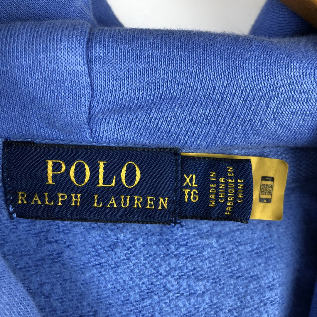 Ralph Lauren POLO RALPH LAUREN sweatshirt pullover hoodie, women's XL size cotton blue type Vintage Second Hand