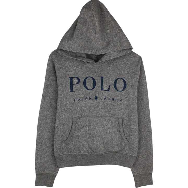 Ralph Lauren POLO RALPH LAUREN sweatshirt pullover hoodie, women's size L cotton gray type Vintage Second Hand