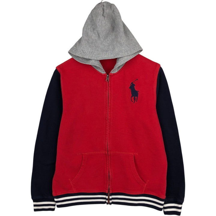 Ralph Lauren POLO RALPH LAUREN Big Pony Sweat Full-Zip Hoodie, Women's Size XL (approx.) cotton red type Vintage Second Hand