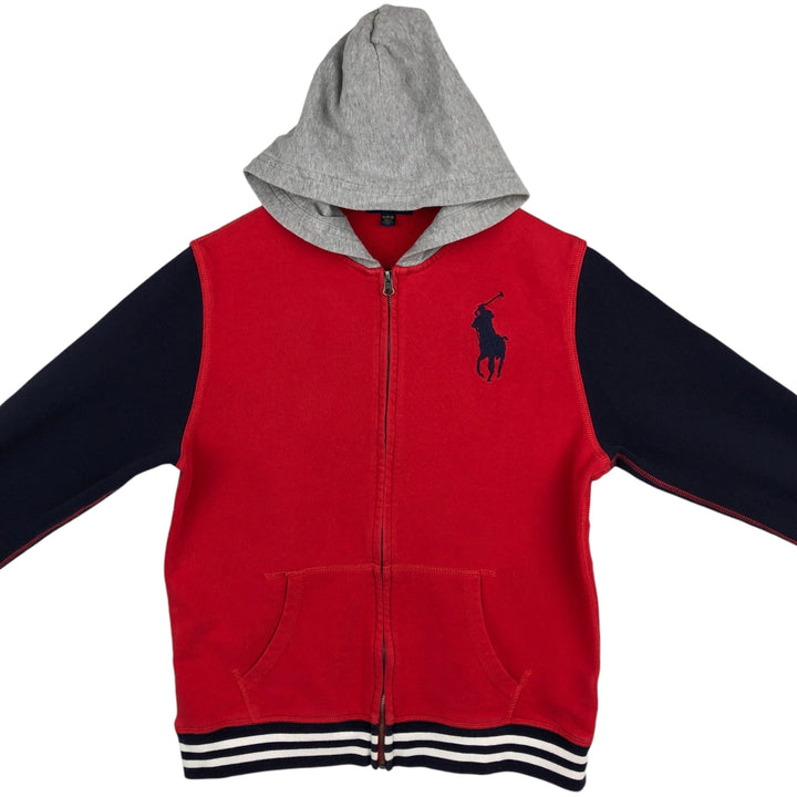 Ralph Lauren POLO RALPH LAUREN Big Pony Sweat Full-Zip Hoodie, Women's Size XL (approx.) cotton red type Vintage Second Hand