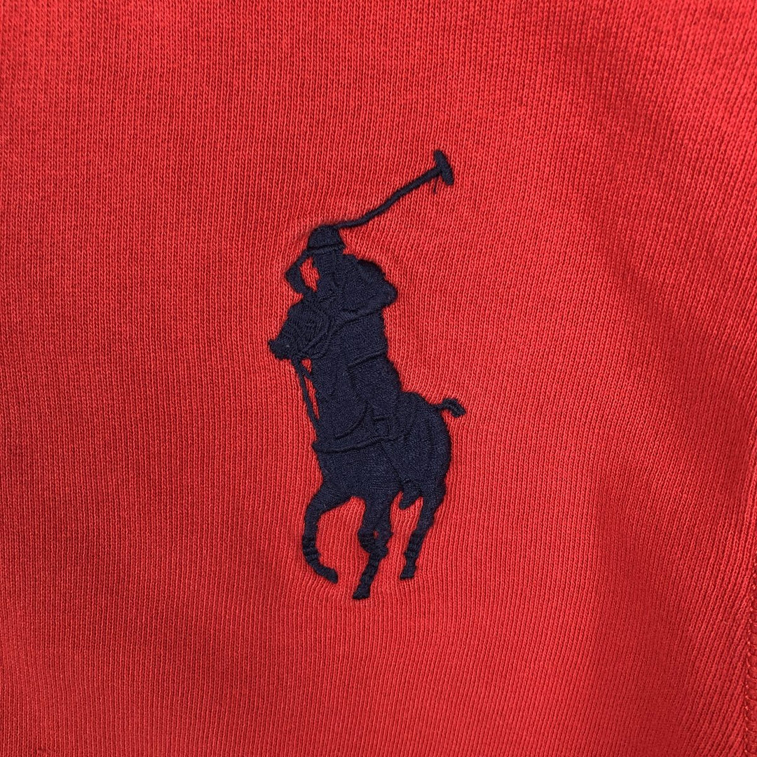 Ralph Lauren POLO RALPH LAUREN Big Pony Sweat Full-Zip Hoodie, Women's Size XL (approx.) cotton red type Vintage Second Hand