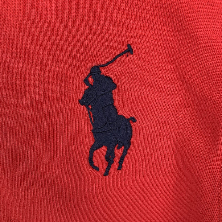 Ralph Lauren POLO RALPH LAUREN Big Pony Sweat Full-Zip Hoodie, Women's Size XL (approx.) cotton red type Vintage Second Hand