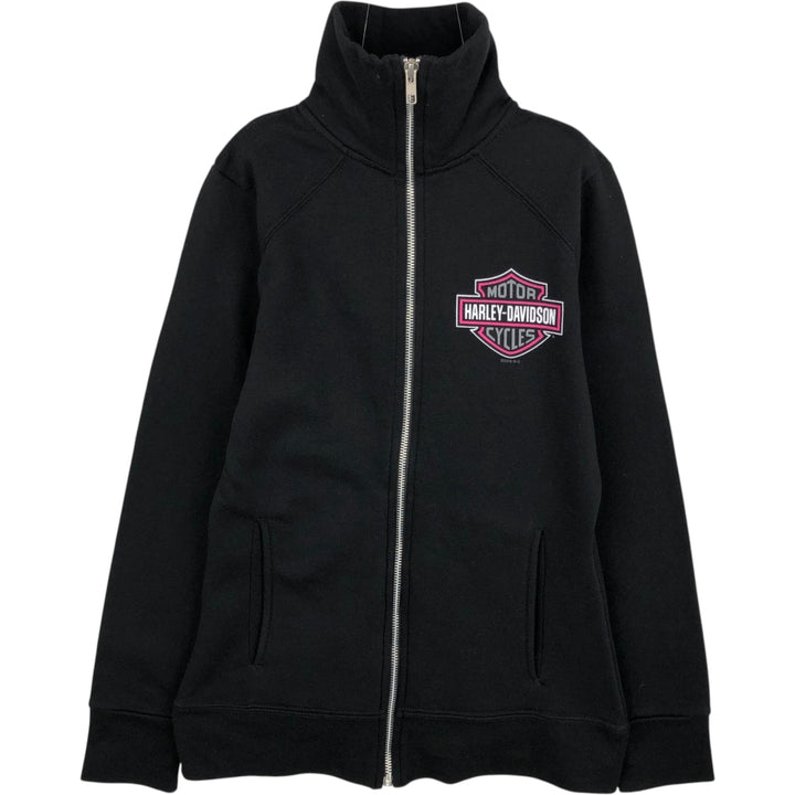 Harley-Davidson Full-Zip Sweatshirt (Women's Size XS) cotton black type Vintage Second Hand