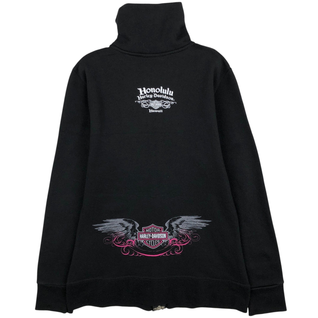 Harley-Davidson Full-Zip Sweatshirt (Women's Size XS) cotton black type Vintage Second Hand